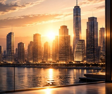 Skyline de Miami al atardecer, reflejando el alcance de AstorixaBiz en EE.UU. y LATAM